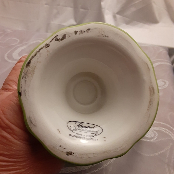 3/$15 "Shoe Girl" Pedestal Coffee/Tea Mug Ceramic Jennifer Brinley App 6" Tall - Picture 7 of 7